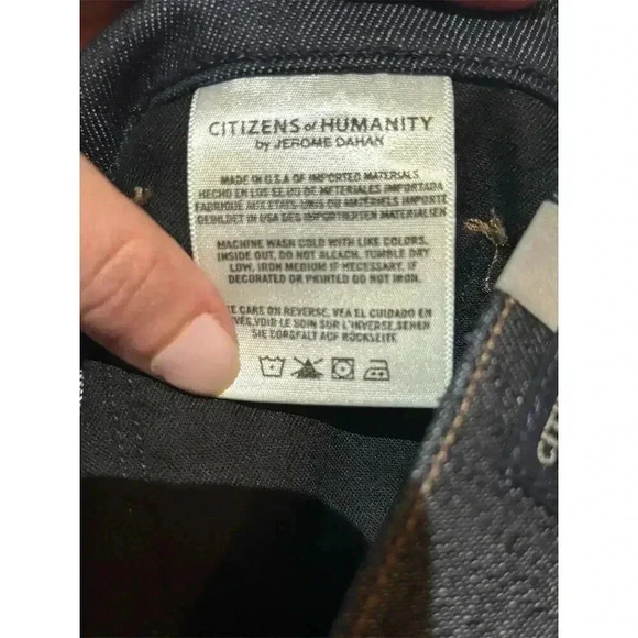 Citizens of Humanity Dark Wash Skinny  Slim Straight Jeans Size 28 Dark Blue - Picture 9 of 10